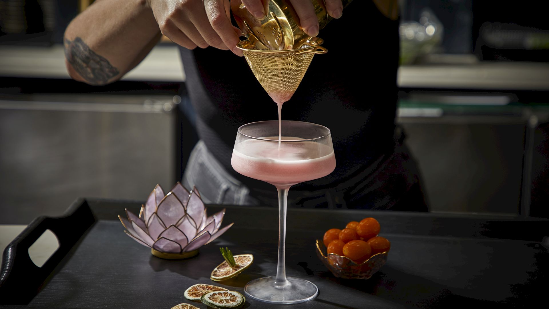bartender making cocktail
