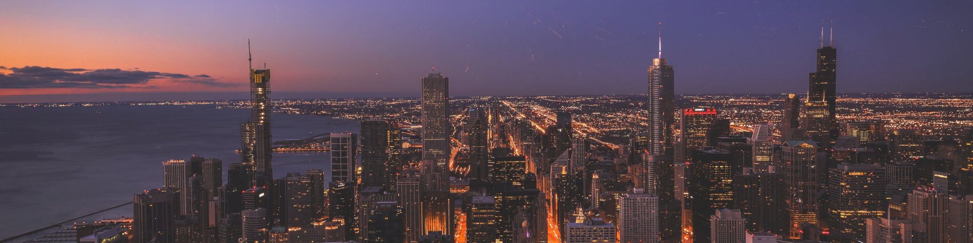 overhead view of chicago