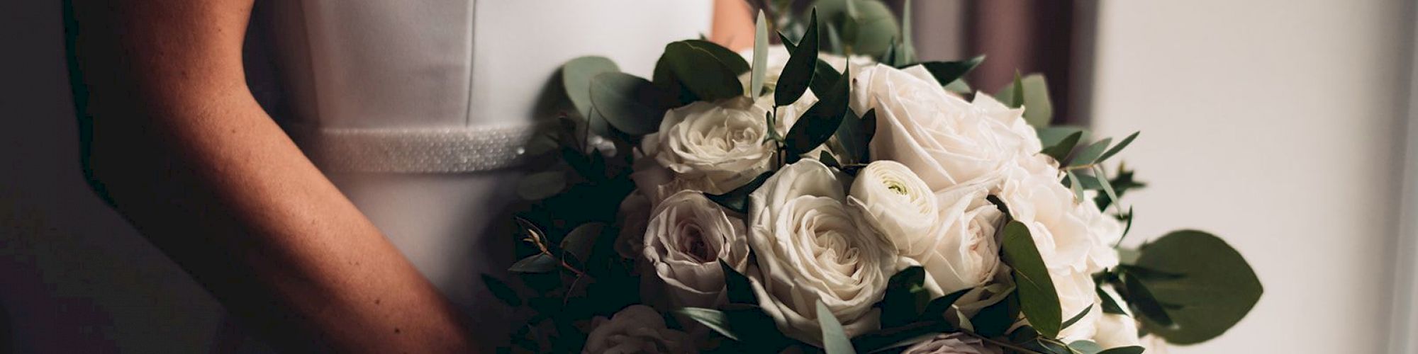 woman holding flowers