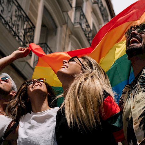 People celebrating Pride Fest